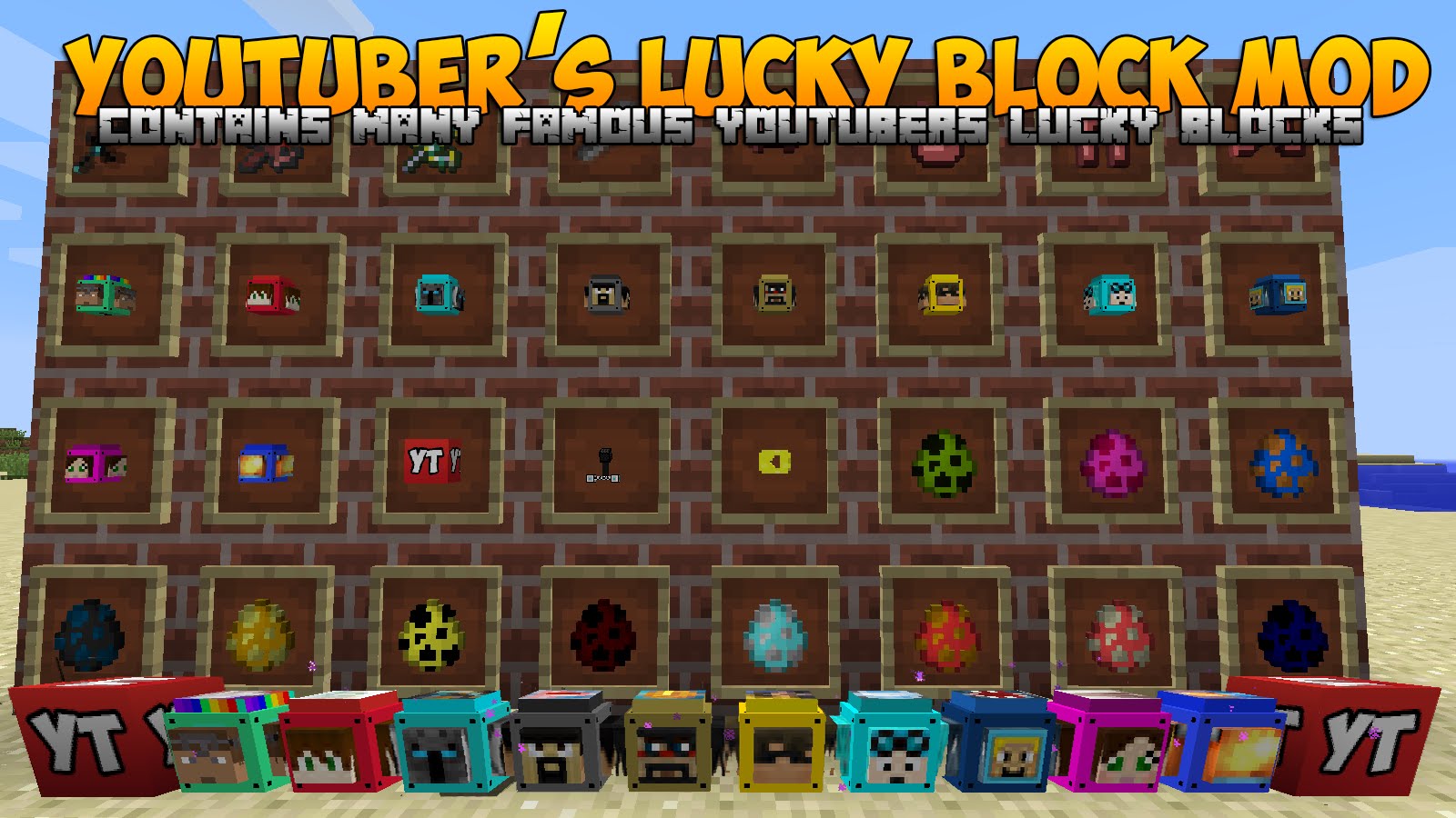 Лаки блоки мод 1.8.9. Видео геймс лаки блок. Minecraft Lucky Block Addons. YOUTUBERS Lucky Blocks.